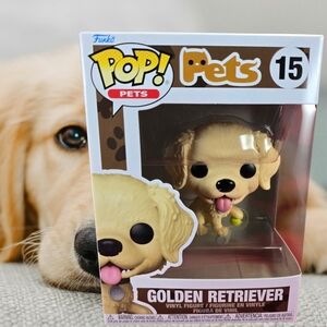 Golden Retriever Funko #15 (Nib) With Pop Protector